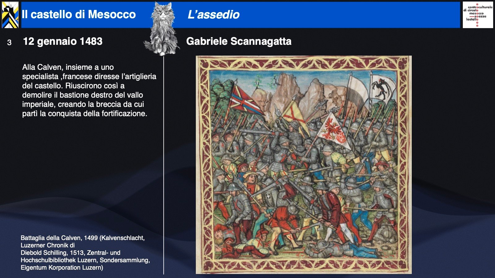 Battaglia della Calven, 1499 (Kalvenschlacht, Luzerner Chronik di